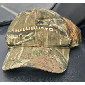 Halliburton Camouflage Cap Adjustable Oilfield Workwear Hunting Hat